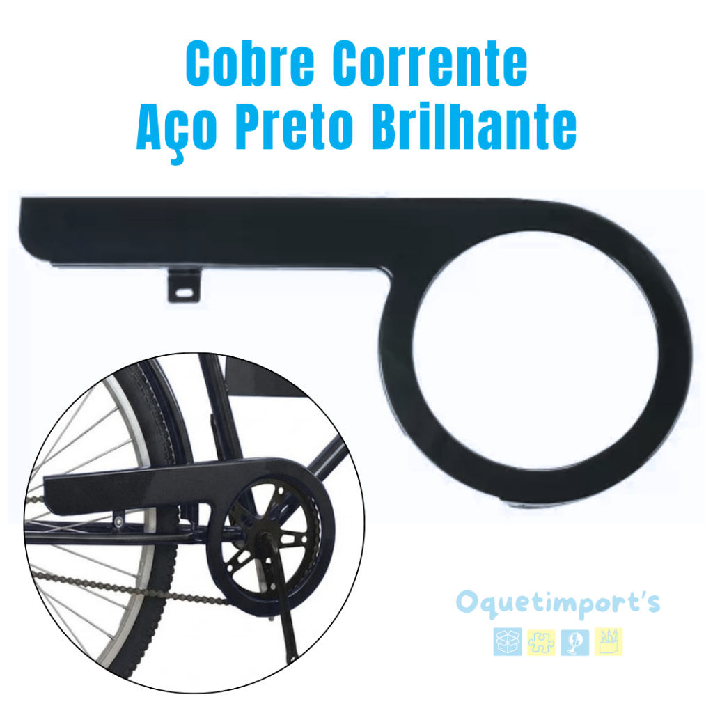 Cobre Corrente Envolvente Aro 26 Preto Reforçado Para Bike Bicicleta Monark DS Paralamas