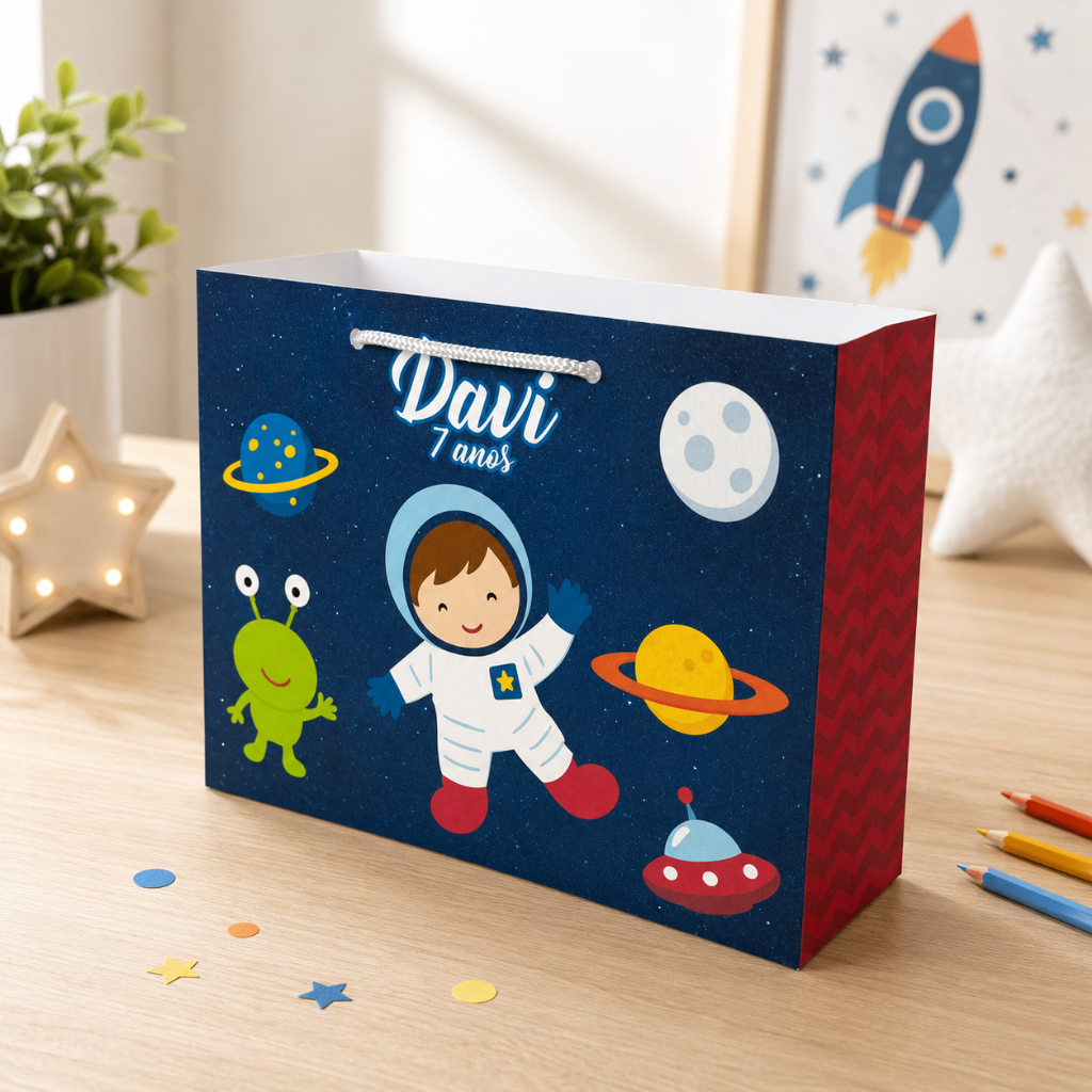 Sacolinhas Astronauta Personalizadas Lembrancinhas Festa Aniversario Decoracao Infantil
