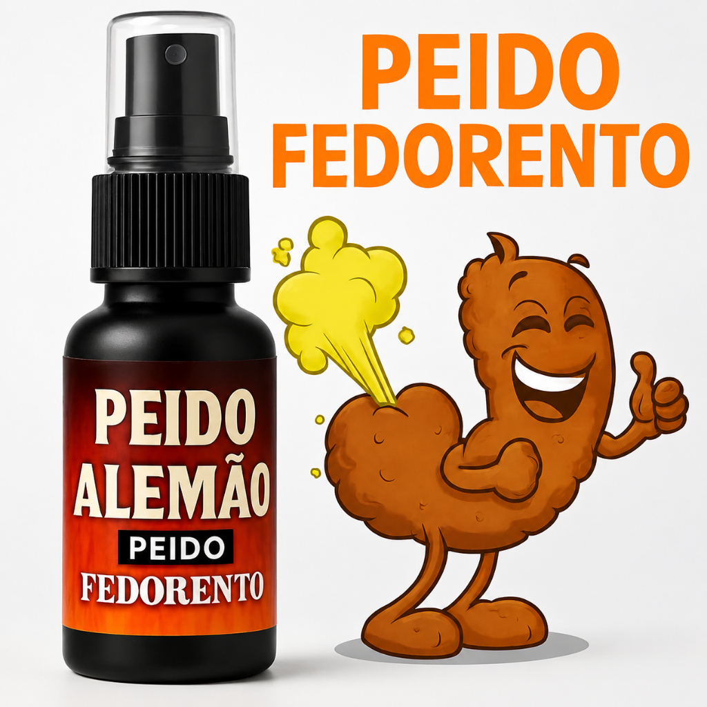 Spray Peido Alemão 30ml Pum Fedorento Super Forte Pegadinha Brincadeira Zoeira Pronto Para Uso