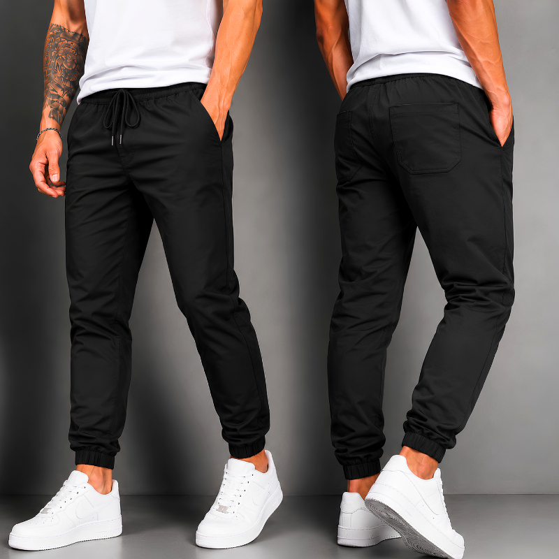 Kit 2 Calças Masculinas Tactel Premium Com Elastico Ajustavel Jogger Casual Acad