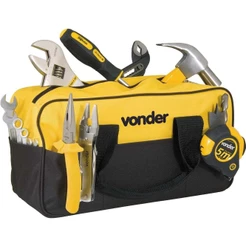 Bolsa Para Ferramentas 8 Bolsos Vonder de Lona Resistente Mala Oferta Profissional