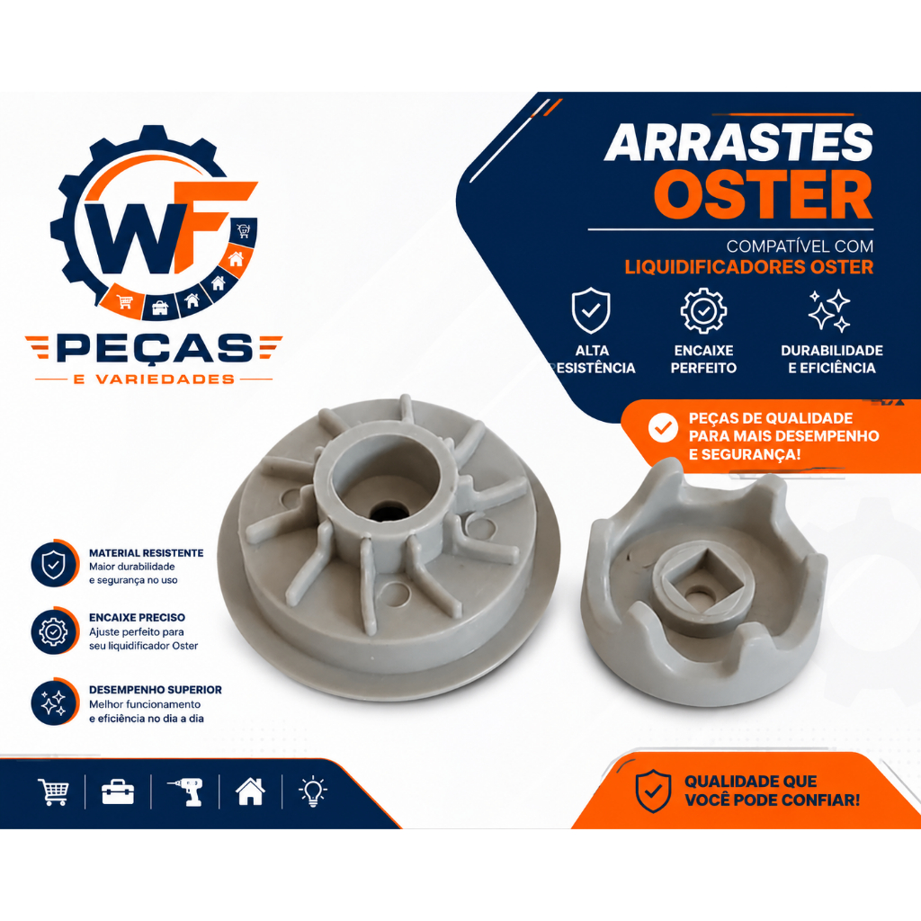 KIT ARRASTES ORIGINAIS DO MOTOR E DO COPO OSTER POWER 1400 OU 1100