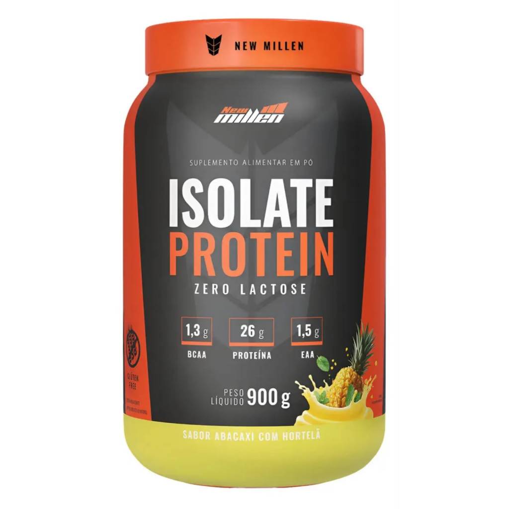 Whey Isolate Protein New Millen 900g - Livre de Lactose e Glúten