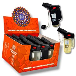 Isqueiro Maçarico Recarregável Guru Spirit Sadhu Display Com 12 unidades 2 Cores