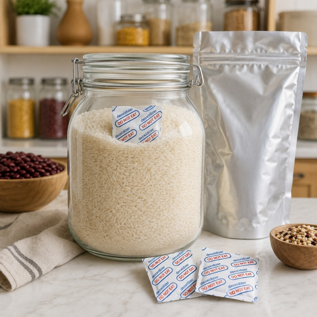 Absorvedor de Oxigênio Para Alimentos 300cc Sachê Conservação Armazenamento