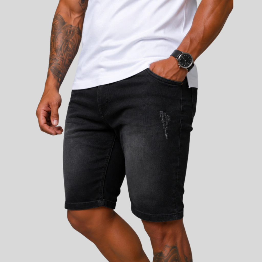 Bermuda Jeans Masculino Stretch Elastano Premium | Fabricação Própria Lions Jeans - Envio Imediato