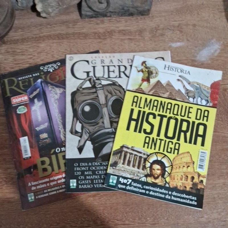 Almanaque da História Antiga/ Grandes Guerras 1914-1918/ Revistas das Religiões
