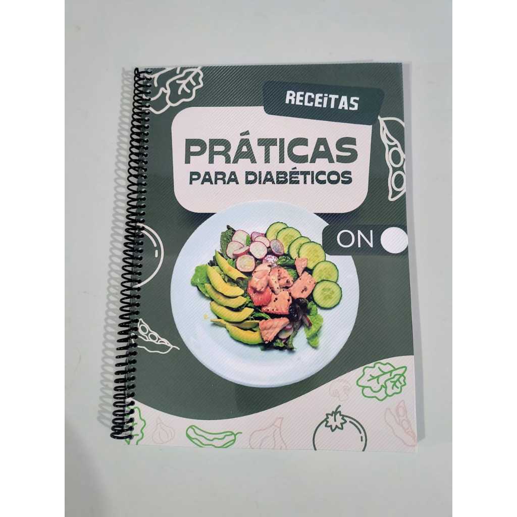 6 apostilas em 1 com 150 Receitas para Diabéticos Café, Almoço, Jantar, Sucos, Sobremesa e Lanches