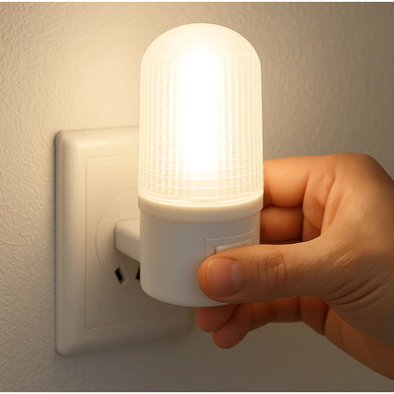 #Mini Luminária Abajur de tomada# Luz Noturna - Led Bivolt - Economia de Energia - Iluminacao Ambiente