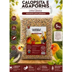 Alimento para Calopsita e Agapornis 5kg | Mistura de Sementes Premium Alta Qualidade