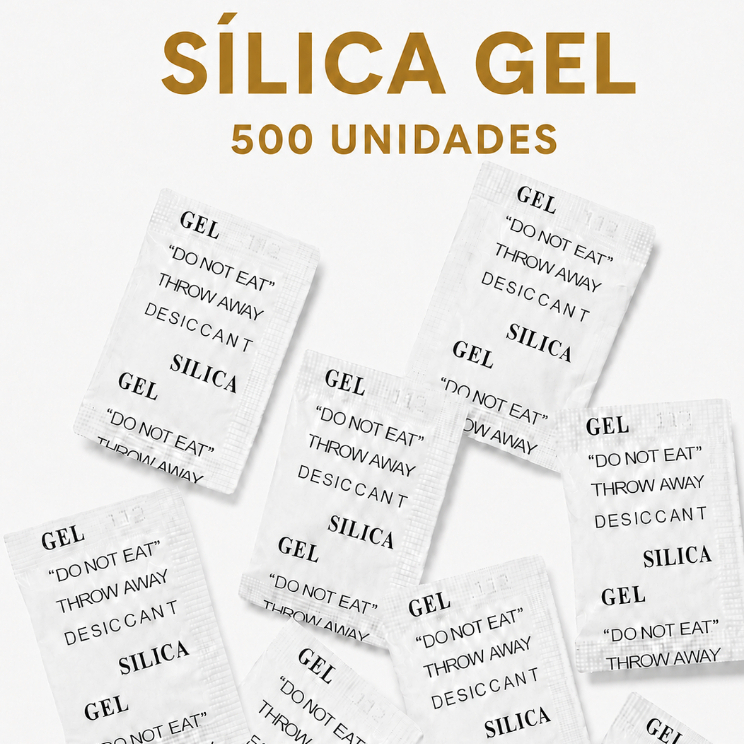 Kit 500 Sachês Sílica Gel 1g Anti Mofo Tira Umidade Desumidificador