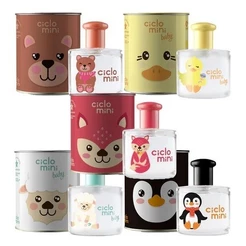 Perfume Infantil Ciclo Mini 100ml Original Ciclo Baby Colônia Infantil - Quequé, Bée, Pingucho, Raposete, Ursolina, RIno