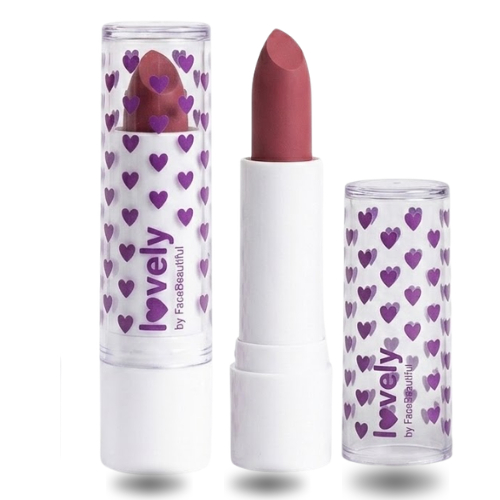 Batom Matte Lovely by -Hidratante com Vitamina E e Manteiga de Karité - Face Beautiful