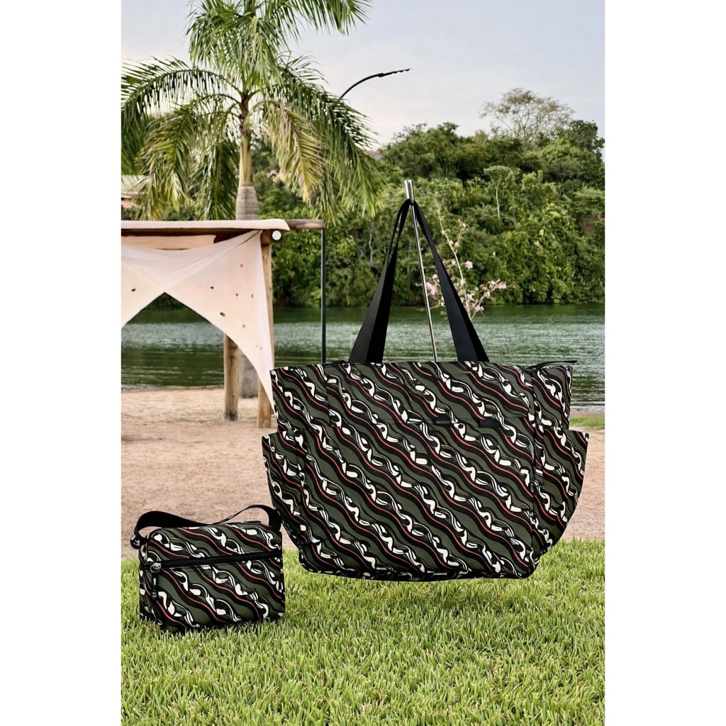 Sacola Gorgurão Necessaire Bolsa Praia Piscina Academia Viagens Grande Capacidade Multiuso Essencial Para Todas Ocasiões