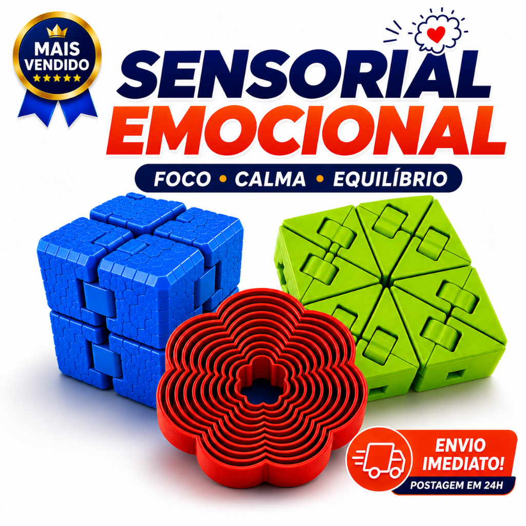 FIDGET TOYS Antiestresse Ansiedade TDAH TEA Terapêutico Sensorial Foco e Regulação Emocional
