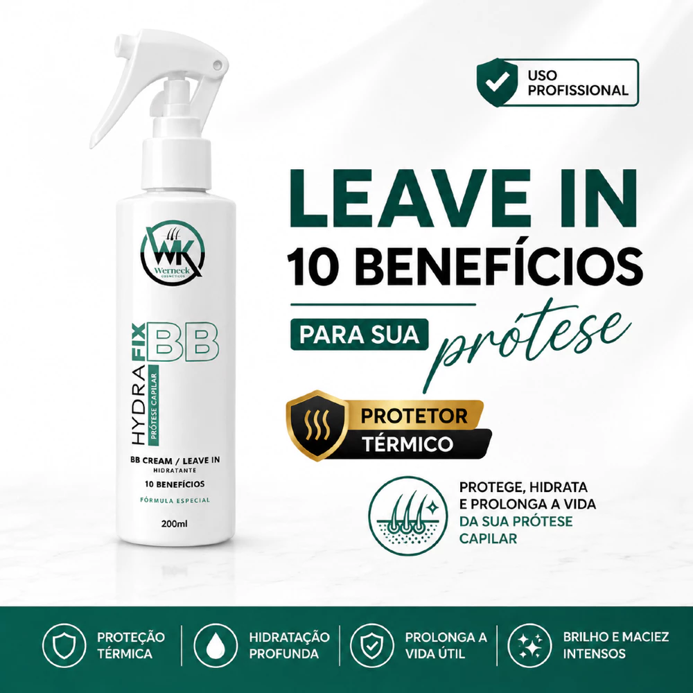 Protetor Térmico para Prótese Capilar - Spray Antifrizz, Desembarace Instantâneo + Durabilidade