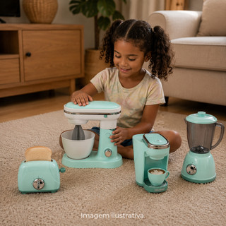 Mini Cozinha Infantil Design Realista Funciona De Verdade Diversão Fênix Luz Som Interativo Completa