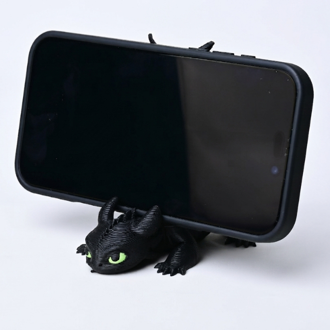 Suporte De Celular Banguela Furia Noite Dragao Geek Decorativo Base Mesa Smartphone Universal Impressao 3D Premium