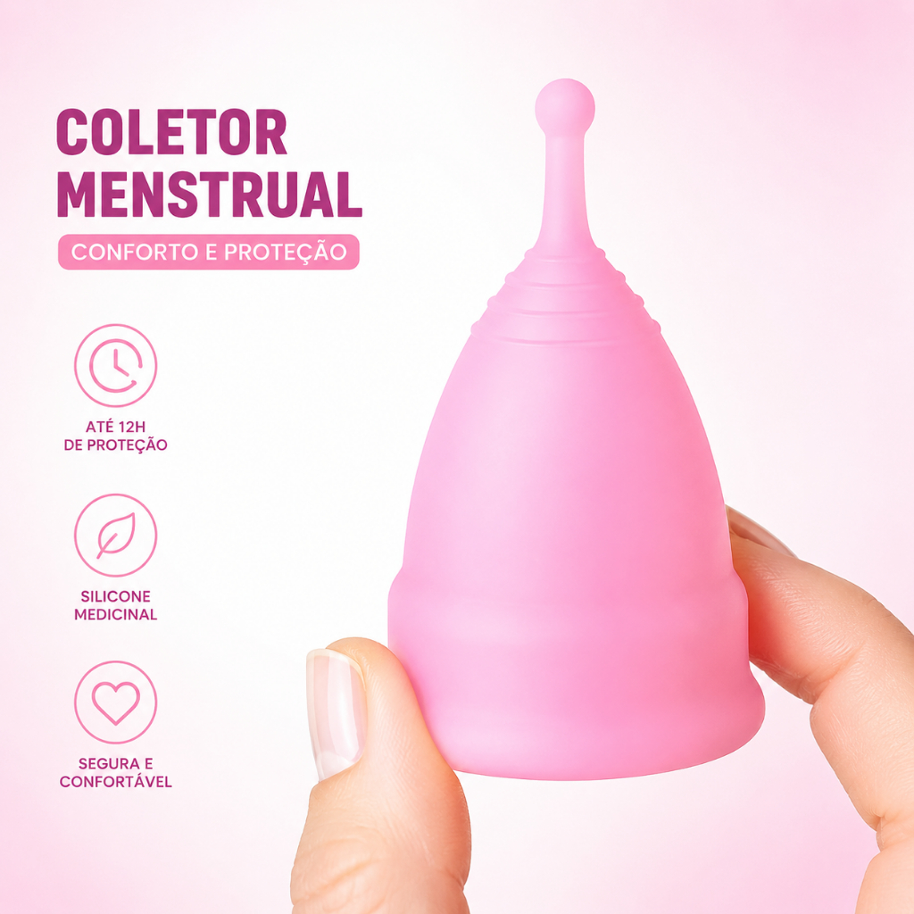 Coletor Menstrual de Silicone 2 Unidades Reutilizável Econômico