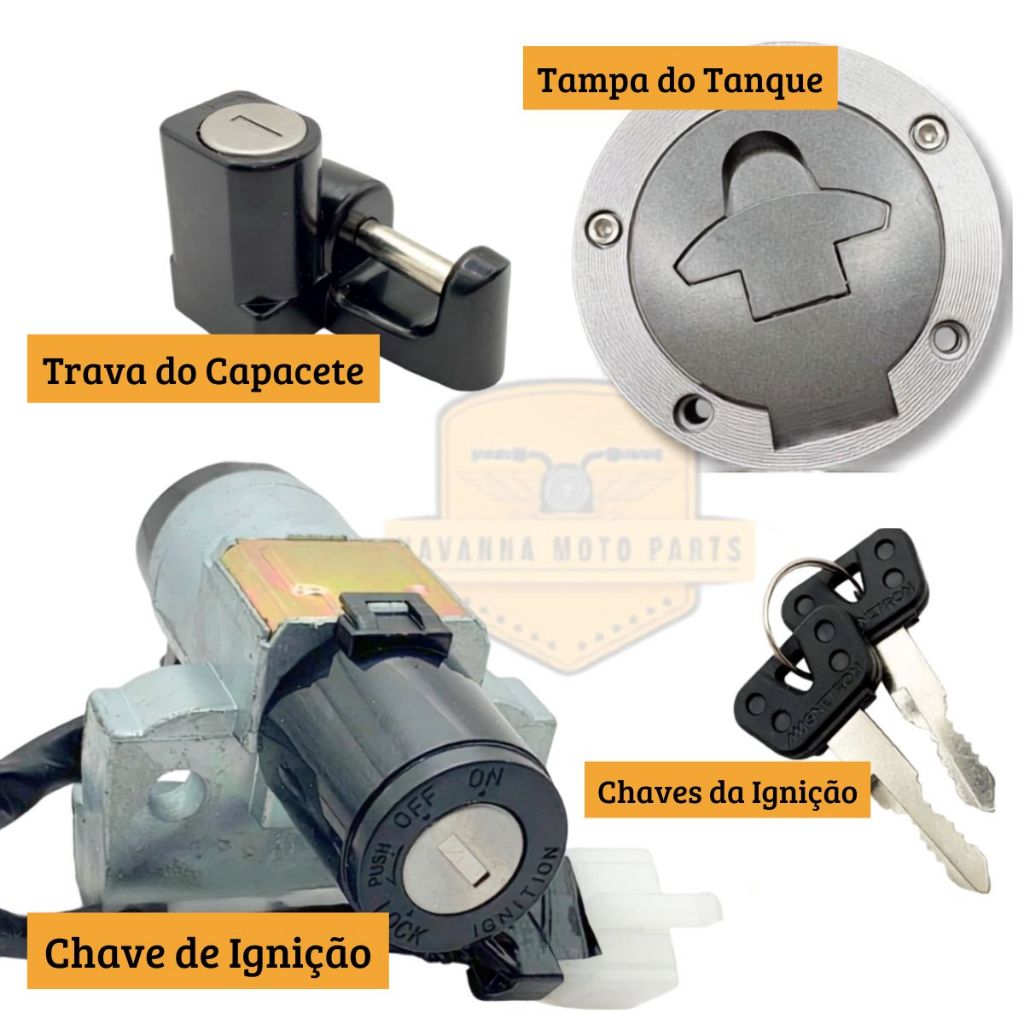 Conjunto de Travas Cg 160 Titan 2018-2021 Magnetron