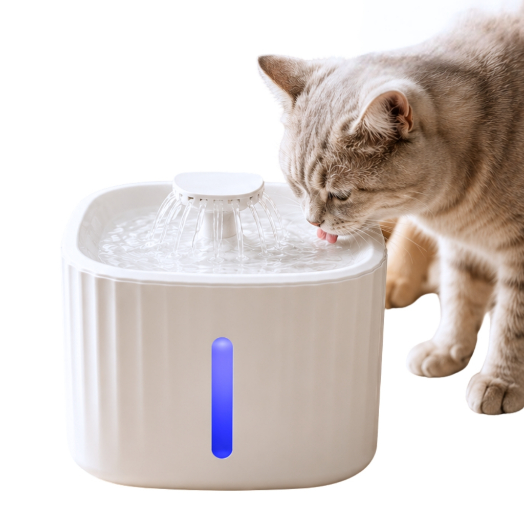 Bebedouro Pet Automático Fonte Água Corrente Led Cães Gatos