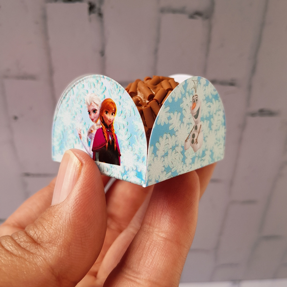 Forminhas para Docinhos Brigadeiro Doce Lembrancinhas Aniversário Frozen Elsa Anna Olaf