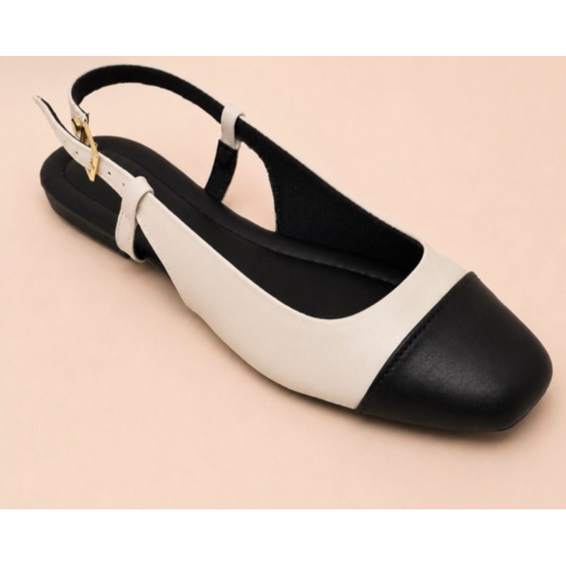 Sapatilha Feminina Confortável Luxo Elegante Sapato Feminino Slingback Mocassim Bico Quadrado