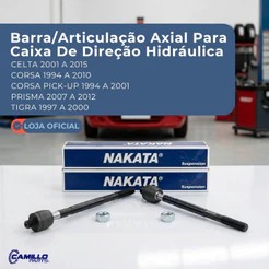 Par Barra Axial Direção Hidráulica Lado Direito Esquerdo Celta Corsa Prisma Nakata