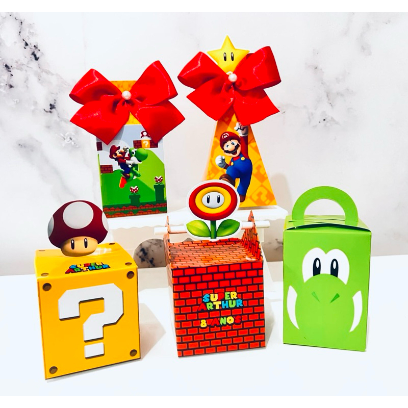 PEGUE E MONTE SUPER MARIO - KIT FESTA |LEMBRANCINHAS CASA ESCOLA | CAIXINHA PERSONALIZADA | MESVERSÁRIO ANIVERSÁRIO