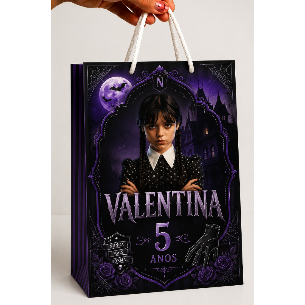 ENVIO RÁPIDO Sacolinha Surpresa Wandinha Personalizada | Lembrancinha Festa Aniversário