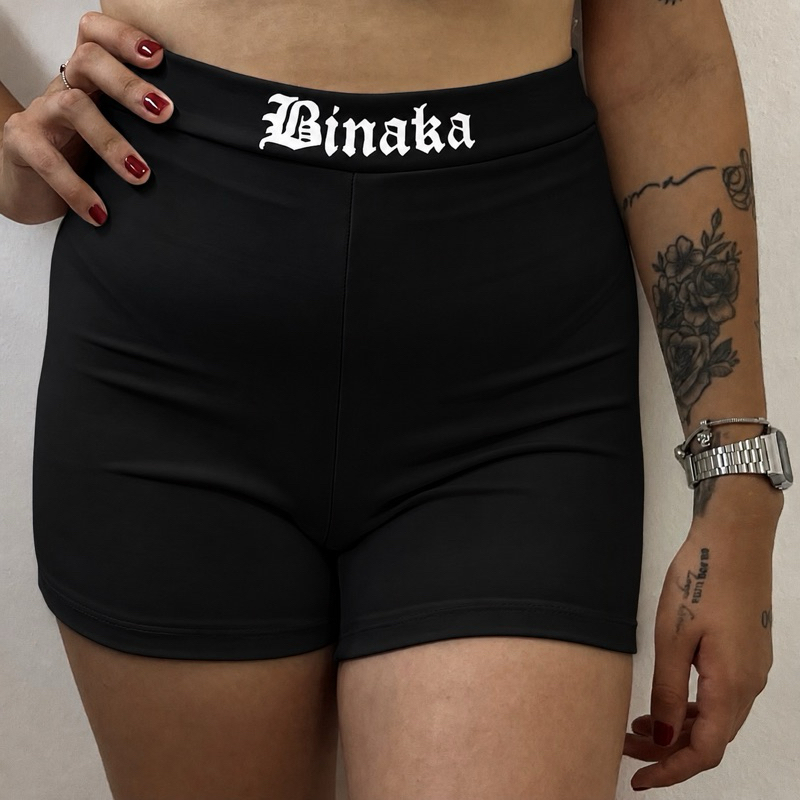 Shorts de academia estampado fitness streetwear feminino aesthetic