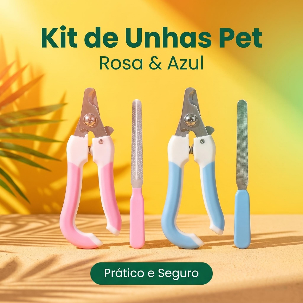 Tesoura para Unhas de Pet Rosa com Lixa Fácil de Usar — imagem 2 de 2