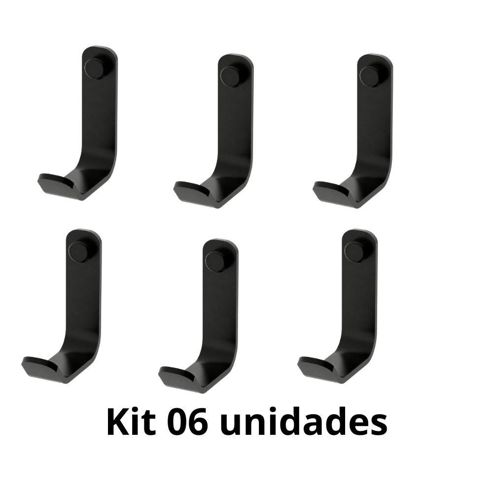 Kit 06 Ganchos Utilidades Multiuso Cabide Parede Acessórios Banheiro Envio 24 hs