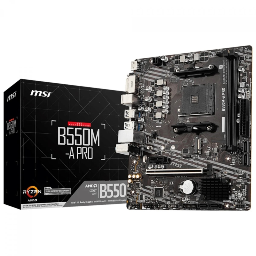 Kit Upgrade Placa Mãe MSI B550M + Processador AMD Ryzen 5 5600X OEM