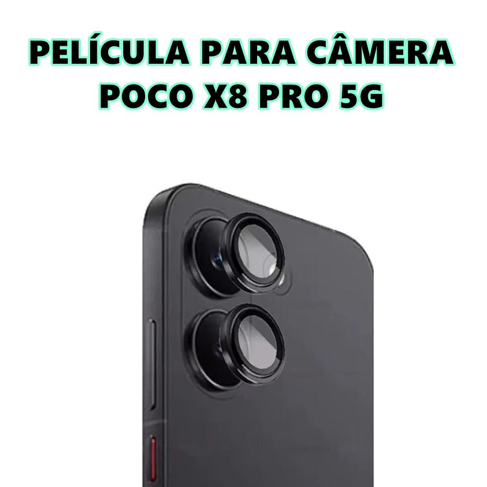 Película Poco X8 Pro 5G Para Câmera Celular Bolinha Protetor De Lente Lisa Xiaom