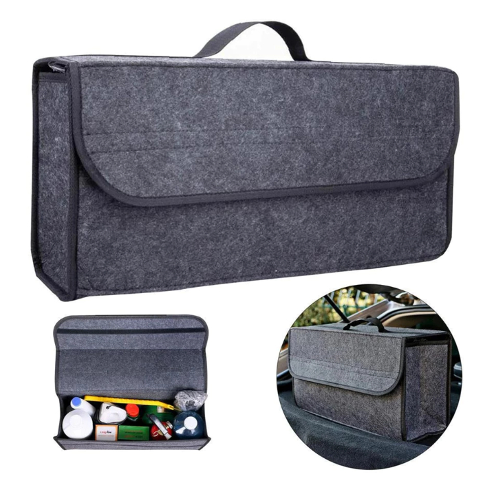 Bolsa de Armazenamento em Feltro para Porta-Malas do Carro, Organizador de Ferramentas e Acessórios Automotivos
