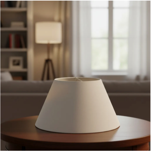 Cúpula de abajur 30x15x40cm luminaria mesa Tecido Algodão Soquete Nacional Ref 2