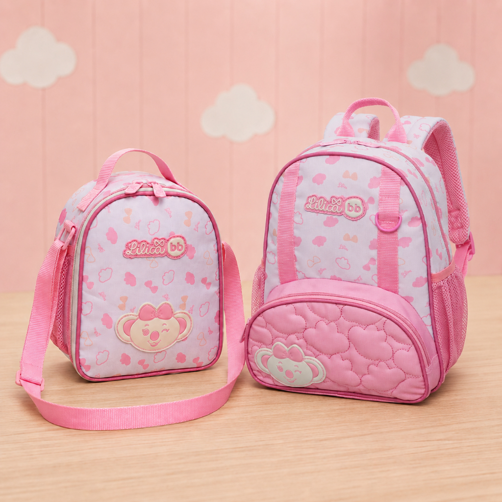 Mochila Costas Lancheira Térmica Lilica Ripilica BB Glow