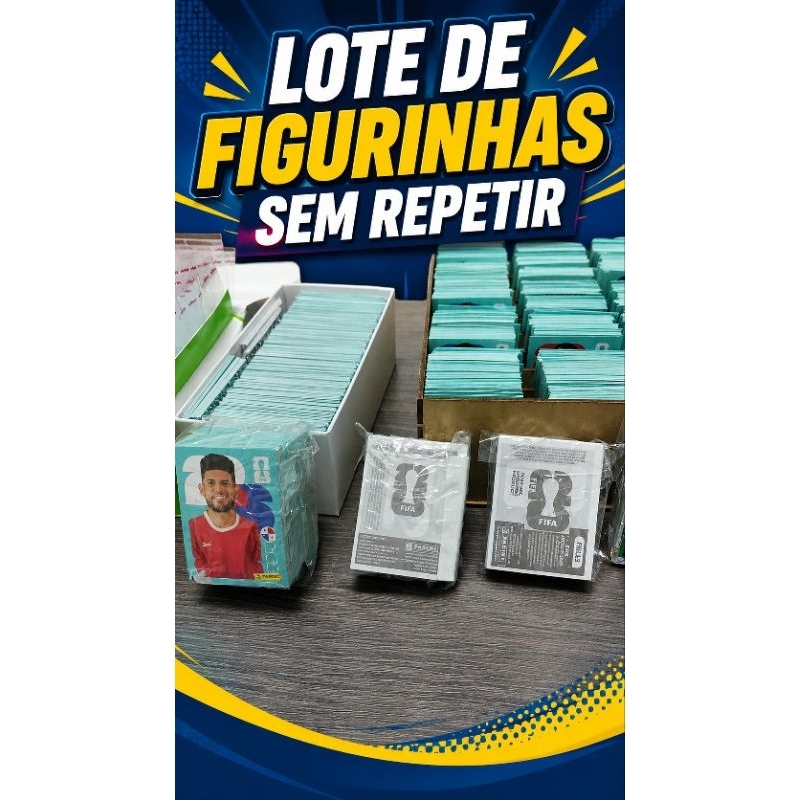 Lote Com 50 - 100 - 200 Figurinhas Sem Repetir Copa do Mundo