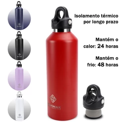 Garrafa Térmica Grande 950ml Aço Inox Mantém Quente e Frio Para Viagem