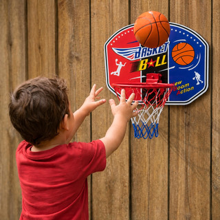 Kit Bola de Basquete com Cesta Rede Pino de Ar Tabela Basqueteira Aro Brinquedo e Jogo Infantil