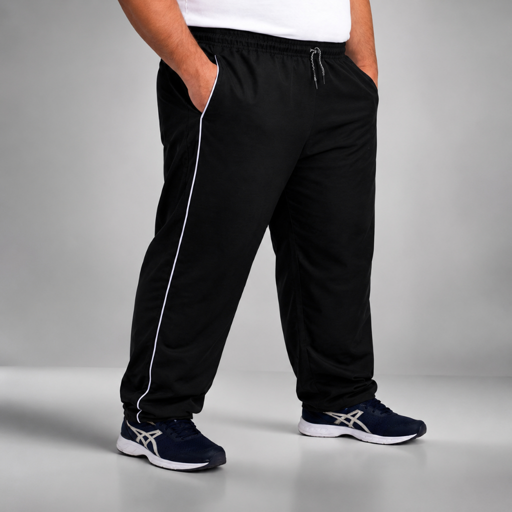 Calça Tactel Masculina Plus Size G1 G2 G3 G4 Com Elastano Academia Caminhada Uniforme Leve Flexível Cós Elástico