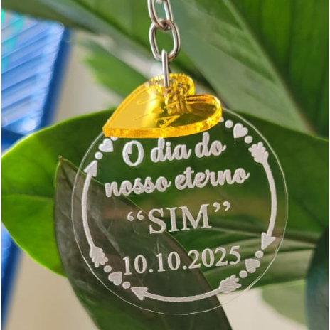 LEMBRANCINHA CHAVEIRO PERSONALIZADO - LEMBRANÇA  - CASAMENTO - ANIVERSARIO - NOIVADO - CASAL
