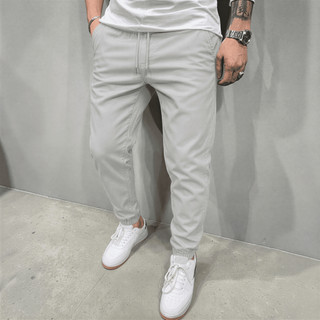 Calça Jogger Masculina Sarja ou Jeans 4 Bolsos Com Punho Elástico Streetwear Casual Slim Várias Cores Premium