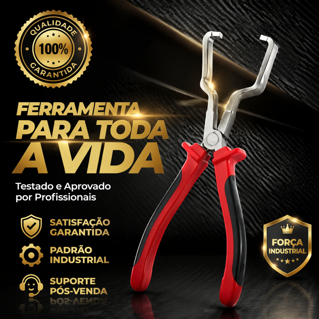 Alicate Automotivo para Filtro de Combustível Universal, aço carbono reforçado para remoção de mangueiras veiculares