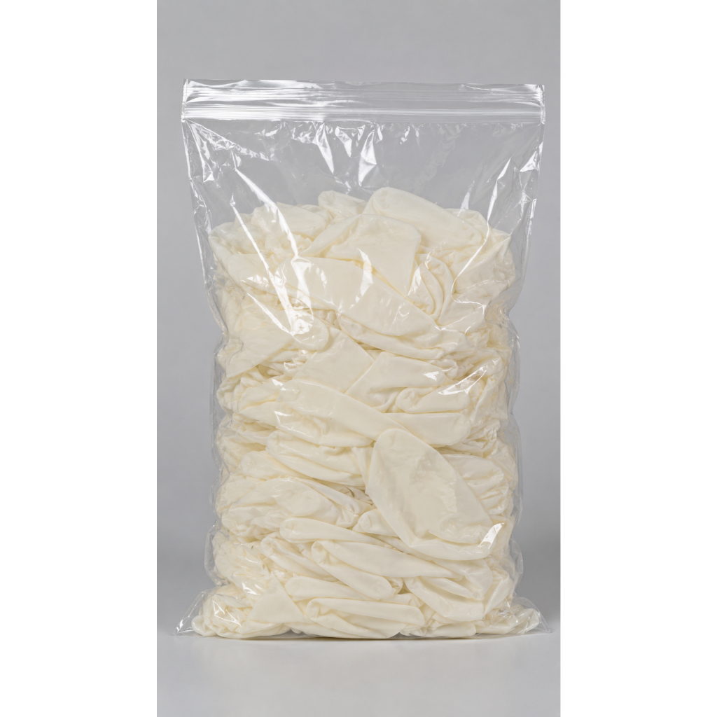 LUVA DE LÁTEX COM PÓ COR NATURAL SORTIDAS  C/50 UNIDADES - ANGELMAX