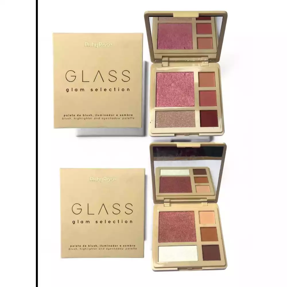 Paleta De Blush, Iluminador e Sombra Glam Selection Glass Ruby Rose