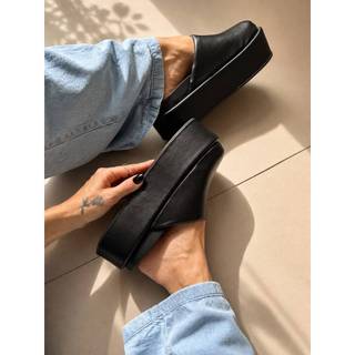 Mule Slide Plataforma Feminino Solado Microexpandido 6 cm Anatômico Casual
