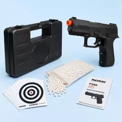 Pistola Airsoft Rossi P320 Spring 6mm Maleta 1000 bbs