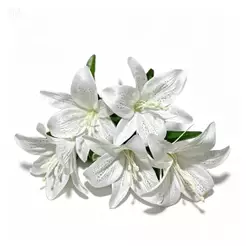 Buque de Lirio Artificial c/5 Flores ideal para Arranjo e Decoracao